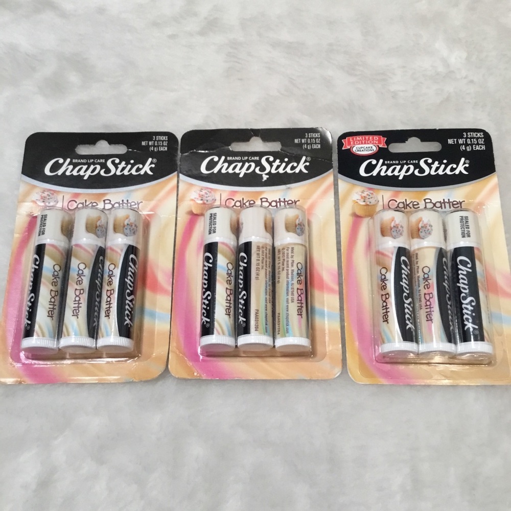Chapstick limited edition cake batter 3 pkgs